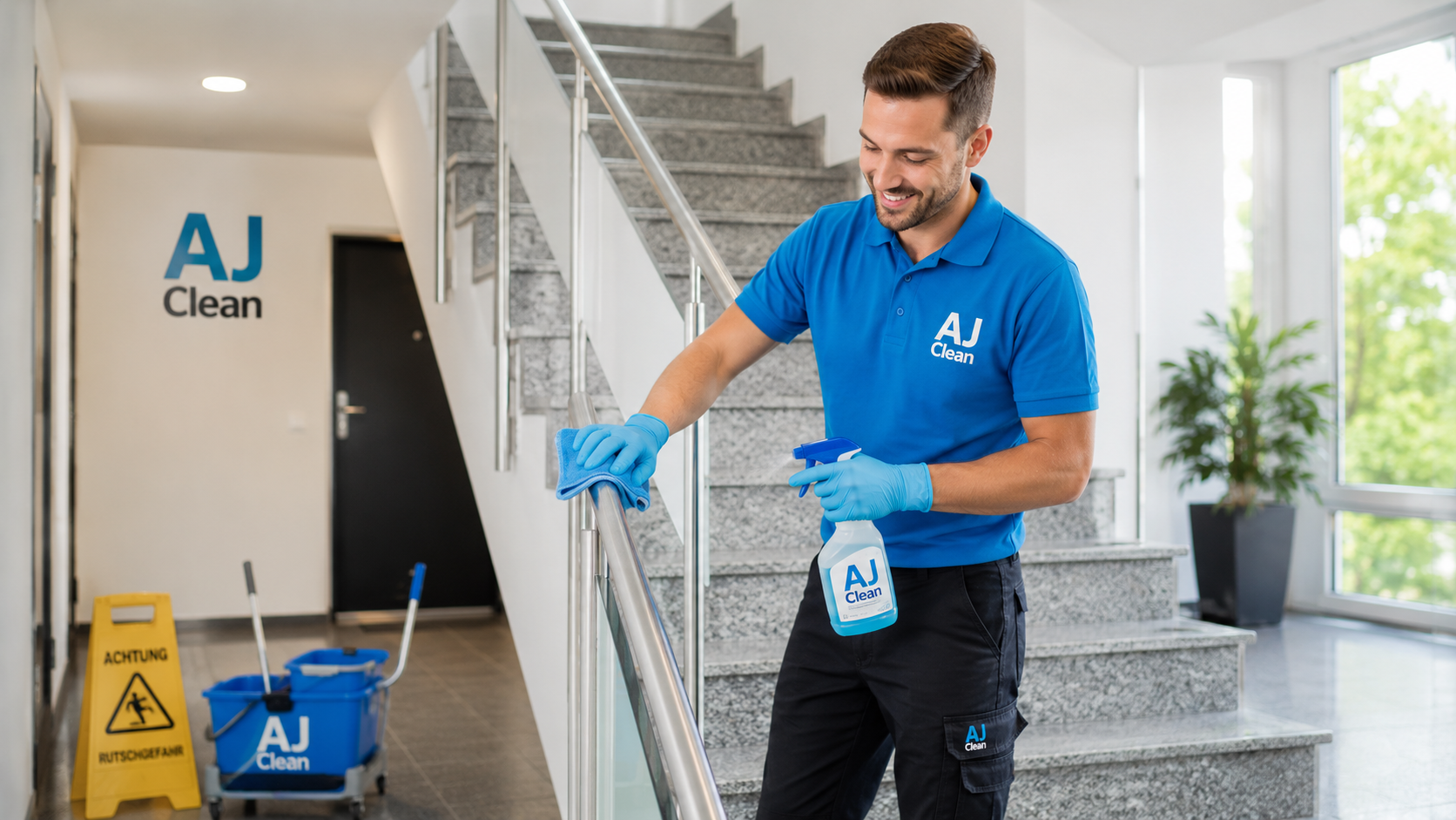 Reinigungsfirma - Gebäudereinigung - Treppenhausreinigung- zuverlässige Reinigungsfirma
